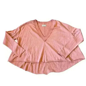 Women’s Urban Outfitters Pink V-Neck Crop  Sweatshirt Size Medium
